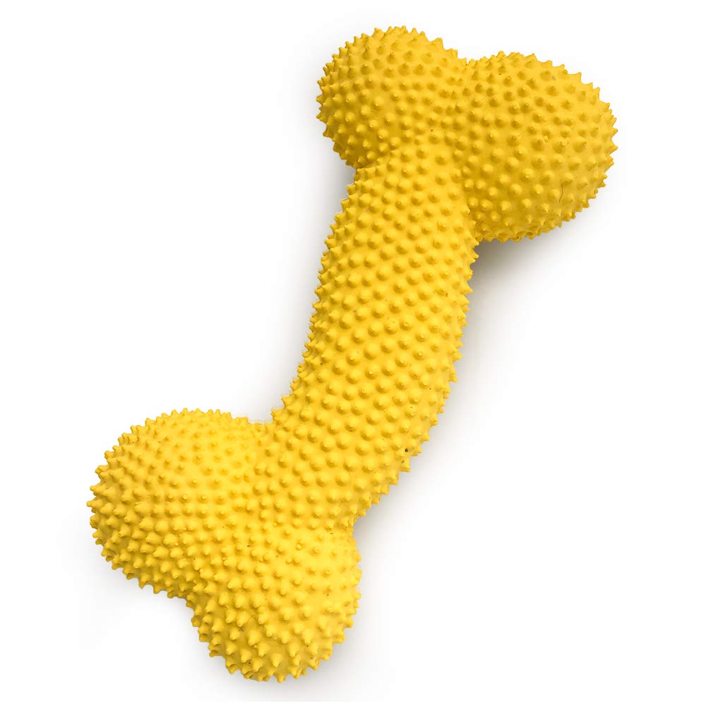 Petper Cw-0096EU Dog Toy Squeaky Latex Puppy Spiny Bone Toy For Playing & Training