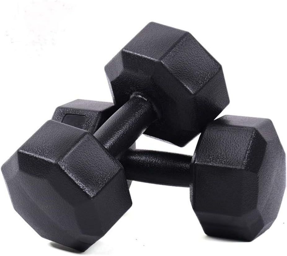 YAHUA LI 3kg.Set of 2,Solid Octagonal Dumbbell,Sports, Dumbbell Body Workout Bodybuilding, Black,Muscle Barbell Outdoors Fitness Equipment Gym