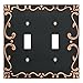 Franklin Brass W35073-VBC-C Classic Lace Double Switch Wall Plate/Switch Plate/Cover with Copper Highlights, Bronze