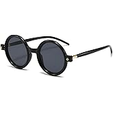 JOVAKIT Polarized Retro Round Sunglasses for Women Men Vintage Trendy Oversized Circle Sun Glasses UV400 Protection