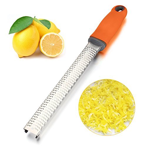 Premium Microplane Classic Zester, 18/8 Stainless Steel, Orange, 191
