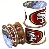 Offray NW7212AZ San Francisco 49ers Printed Craft Ribbon Pack, 12-Yard