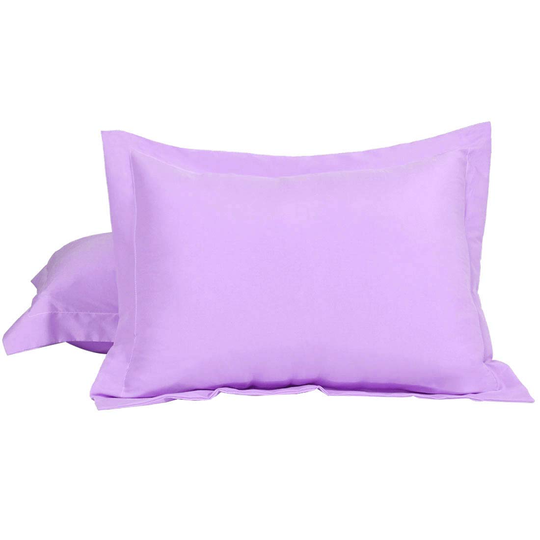 sourcing map Pillow Shams 2 Pack Soft Brushed Microfiber Envelope Closure Pillowcases Lavender 50 x 90cm