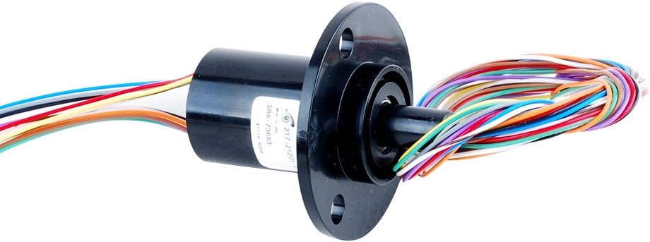 24V 22mm Electrical Slip Ring Wire 12 Circuits Conducting Capsule Slip Ring Solid Wire Test Equipment