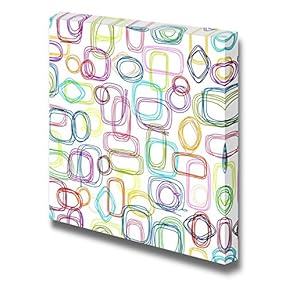 Canvas Prints Wall Art - Abstract Seamless Colorful Sketches/Shapes Pattern | Modern Wall Decor/Home Decoration Stretched Gallery Canvas Wrap Giclee Print & Ready to Hang - 12" x 12"