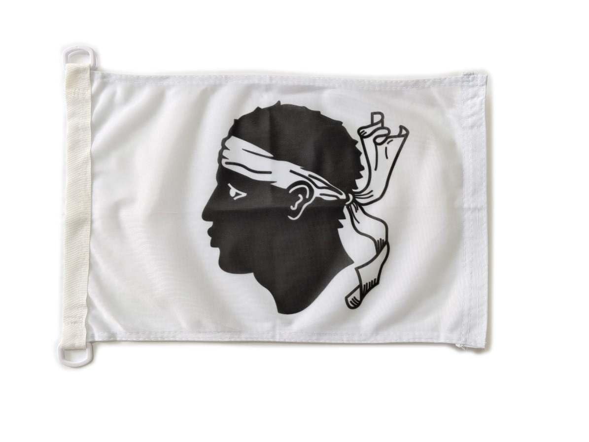 Nautical Flag of Corsica 45x30 cm - Corsica Convenience Pavilion 30 x 45 cm Rings
