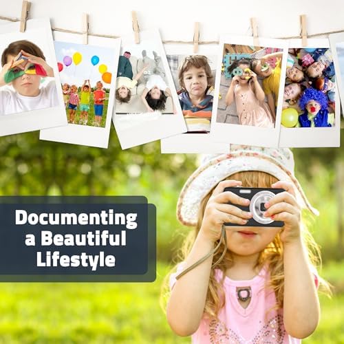 Fotocamera Digitale, HD 1080P con Scheda di Memoria da 32 GB, Fotocamera da 48 Megapixel, LCD da 2,4 Pollici con Zoom Digitale 16x per Ragazze, Adolescenti, Ragazzi e Principianti (Nero)