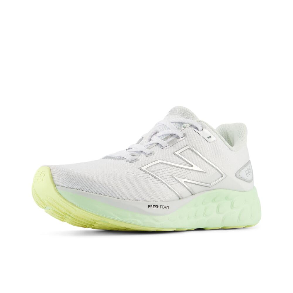 New Balance Women's Fresh Foam 680 V8 Running Shoe, White/Reflection/Melon Water, 6.5 M Image