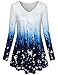 Plus Size Tunic Tops,MOOSUNGEEK Office Ladies Leisure Vintage Fashion Space Dye Blouses Shirts Royal Blue L
