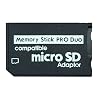OcioDual Adaptateur de Carte Mémoire Micro SD 64GB vers Memory Stick Pro MS Noir Convertisseur Lecteur pour PSP 1000…