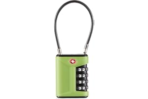 EASTDEER TSA Approved Luggage Locks, 4 Digit Combination Padlocks, Alloy Body (Green)