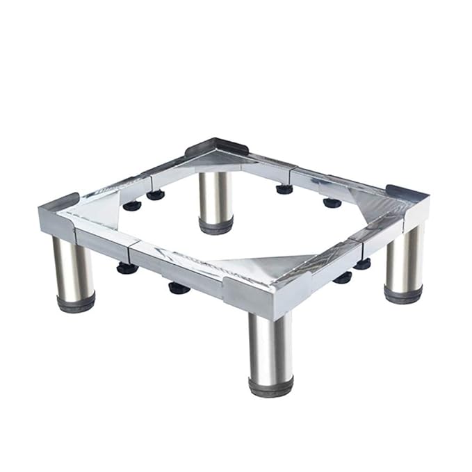 ERRU-Waschmaschine Basis Edelstahl Verstellbare Waschmaschine Sockel Kühlschrank Base Silver Bewegliche Basis (größe : High 2
