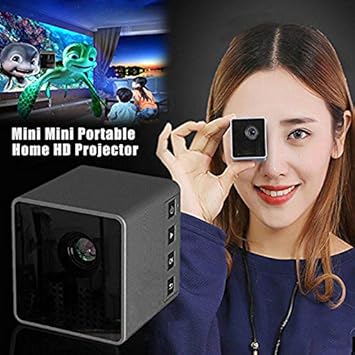 Loopunk Mini Cubo Proyector DLP 1080P HD Cine de Casa Proyectores ...