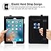 iPad Pro 9.7 Case, iPad Pro 9.7 inch Case,Jumtent Leather Stand Folio Case Cover Compatible iPad Pro 9.7 inch 2016, with Card Slots,Document Pocket,Pencil Holder,Hand Strap (Black)