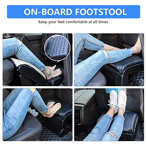 AOUSTHOP Humanscale Adjustable Footrest with Cushion Beige,Ergonomic