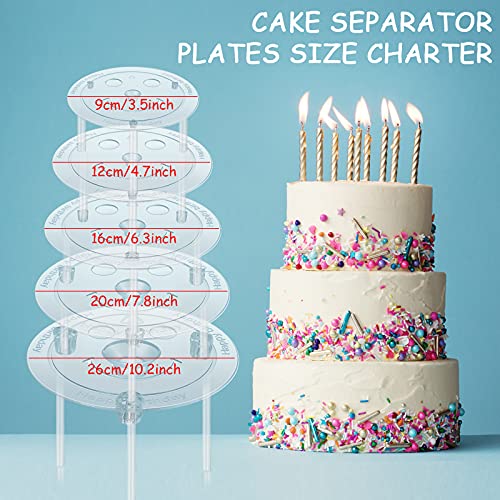 40 Pieces Plastic Cake Dowel Rods Set 20 White Cake Sticks Support Rods