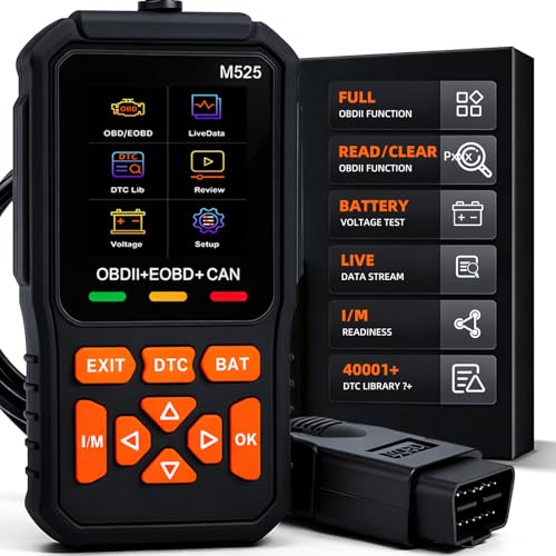 OBD2 Car Diagnostic, OBD2 Italian Diagnostic Error Car Engine OBDII EOBD Diagnosis Testing Battery and I/M Readiness Car Emissions with OBD2 Functions, 13 Languages Supported for All OBDII Vehicles