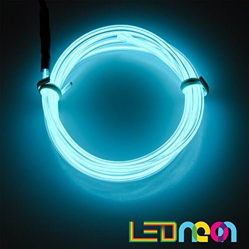 Neon Light El Wire with Battery Pack, 15 Feet, Blue