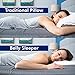Pillow for Stomach Sleeper – Cooling Gel Memory Foam Cushion with Moisture-Wicking Cover – Cool Gentle Ultra Thin Pillow for Sleeping – Slim Flat Pillows for Sleeping Thin Ultimate Comfort - 28