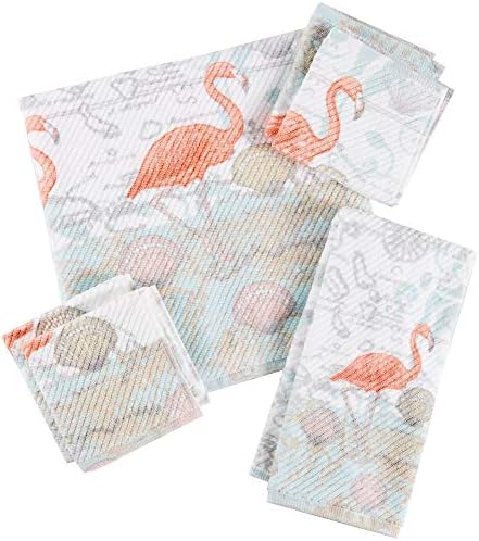 Coastal Home Mapingo Flamingo Bath Towel Collection Bath Towel White/Coral/Blue/Beige