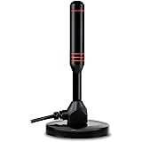 Digital HDTV Antenna - Includes Magnetic Base and Coaxial Cable - 50 Mile Range - Indoor or Outdoor