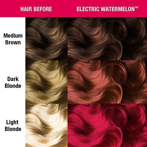 MANIC PANIC Classic Electric Watermelon Semi Permanent Hair Color - Neon Pink Hair Dye for Women & Men That Lasts 4-6 Weeks - Vegan, Ammonia & Cruelty-Free - Create & Mix Custom Shades (4oz)