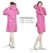 Zicac Women's Polka Dots Raincoat Belted Rain Jacket (One size, Magenta)