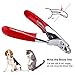 PETTOM Dog Cat Nail Clipper Professional Pet Claw Trimmer Stainless Steel Pet Toes Cutter Grooming Tool for Small Medium Dogs Cats (Guillotine Nail Clipper) Red