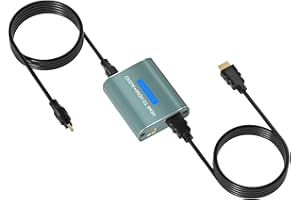 AMANKA HDMI Audio Extractor Splitter 4K, HDMI to Optical Toslink SPDIF Video Audio Adapter Supports Digital/DTS, PCM HDR10 (NOT Support ARC)