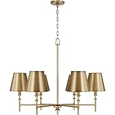 Capital Lighting 449761AD-707 Whitney Mid-Century Retro Vintage Metal Shade Chandelier, 6-Light 360 Total Watts, 27" H x 34" 