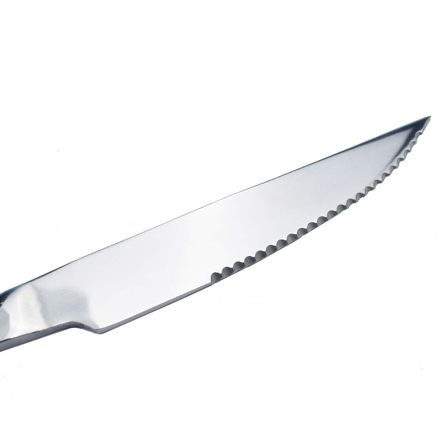 TaNaT Steak Knives Tableware Dinner Knife Set of 12 Serrated Stainless Steel Heavy-Duty 9 Inch Flatware Set