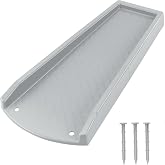Ogutter Splash Blocks for Gutters Downspouts, 24" Downspout Extensions for Rain Water Drainage, Thickened Gutter Splash Guard with Fixing Piles(1 Pack, Gray)