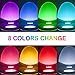 Sunnest Motion Activated Toilet Night Light, LED Bowl Light, Motion Sensor Seat Light 8 Color Changing, Fit Any Toilet, White