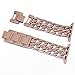 Apple Watch Band 42mm, Biaoge Stainless Steel Metal Loop Apple Watch Strap Replacement Wristband with Adjustable Folding Clasp for Apple Watch Series1 Series2 (42mm Rose Gold)