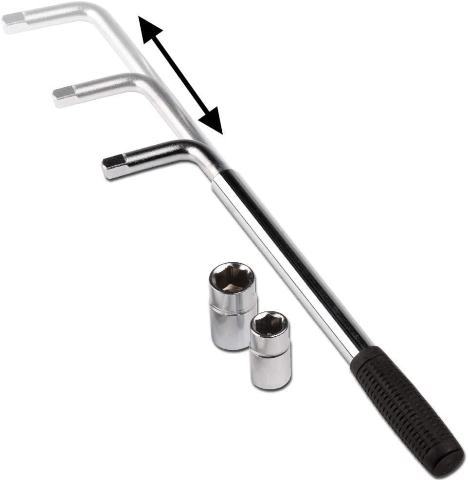 3 piezas. Llave para tuercas telescópico extensible Insertos 17 mm 19 mm alargable Neumáticos 3 piezas. Llave para tuercas telescópico extensible Insertos 17 mm 19 mm alargable Neumáticos