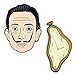 The Unemployed Philosophers Guild Salvador Dali and Melting Clock Enamel Pin Set - Strong Rubber Backing Clasps, Set of 2 Pins