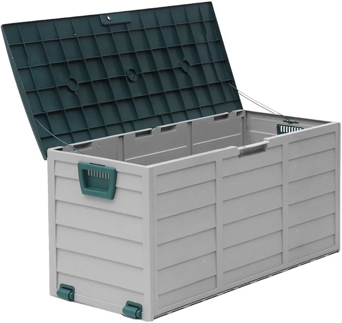 Caja de almacenamiento Mcombo para exteriores, patio, jardín, caja de