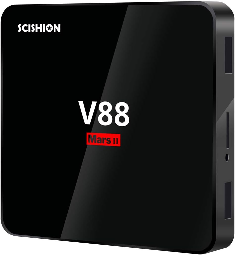 Android TV Box, EMISH Android 9.0 TV Box Quad-core 2GB RAM 16GB ROM 4K 3D H.265 WiFi 100M LAN HDMI Set Top Box