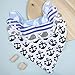 Stadela Baby Adjustable Bandana Drool Bibs for Drooling and Teething Nursery Burp Cloths 4 Pack Baby Shower Gift Set for Boys - Nautical for Sailor with Whales Anchors Stripes Boats Yachts