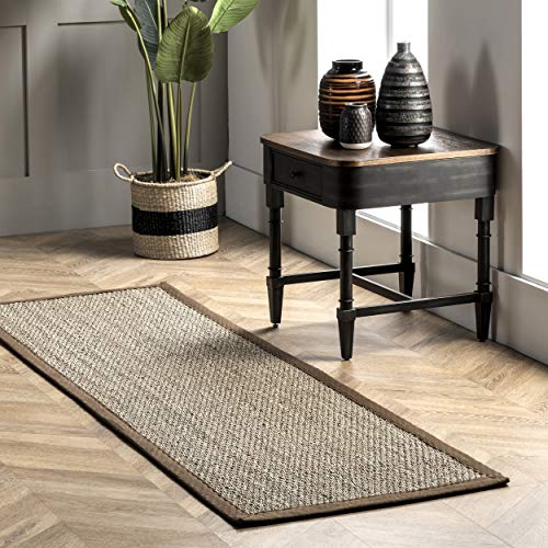nuLOOM Elijah Natural Seagrass Farmhouse Runner Rug, 2' 6" x 8', Brown Pricepulse