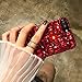 iPhone 8 Plus Case,iPhone 7 Plus Case,PHEZEN 3D Handmade Luxury Bling Crystal Rhinestone Diamond Glitter Case,[Hard PC Back, Soft TPU Bumper] Protective Case Cover for iPhone 7/iPhone 8 Plus, Red