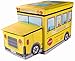 Clever Creations School Bus Collapsible Storage Organizer Storage Box Folding Storage Ottoman for Your Bedroom | Perfect Size Storage Chest for Books, Shoes & Games