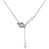 PLwelth Star Plant Necklace for Women Sparkle Rhinestone Star Pendant Necklace Dainty Chain Tassel Necklaces Cute Aesthetic Necklaces Trendy Statement Jewelry Gifts Birthday Christmas Stocking Stuffer