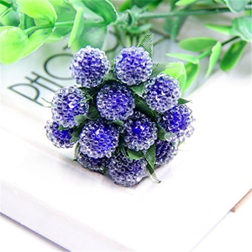 Stamen Scrapbooking Berries Decorative Fruit Artificial Flower For Wedding Home Corsage Decoration Crafts DIY Plants Blue
