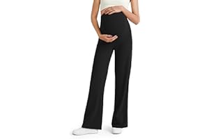 Shen&Qege Maternity Pants Over The Belly Lounge Sweatpants Stretchy Comfy Pregnancy Trousers with Pockets
