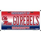 Hangtime Universtiy of Mississippi - Ole Miss Rebels - GOREBELS Ole Miss Novelty 6x12 inch License Plate