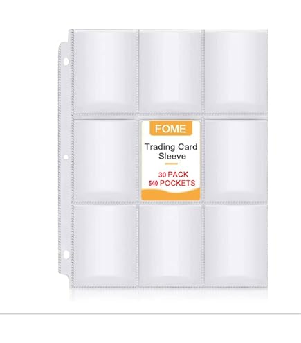 Hojas Protectoras De Tarjetas Coleccionables 9 Bolsillos X 250 Páginas De Plástico Con Capacidad Para 2250 Tarjetas, Carpeta De 3 Anillas