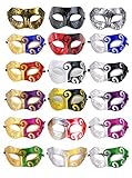 Unisex Retro Masquerade Mask Mardi Gras Costume Party Acccessory (multicolor-18)