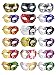 Unisex Retro Masquerade Mask Mardi Gras Costume Party Acccessory (multicolor-18)