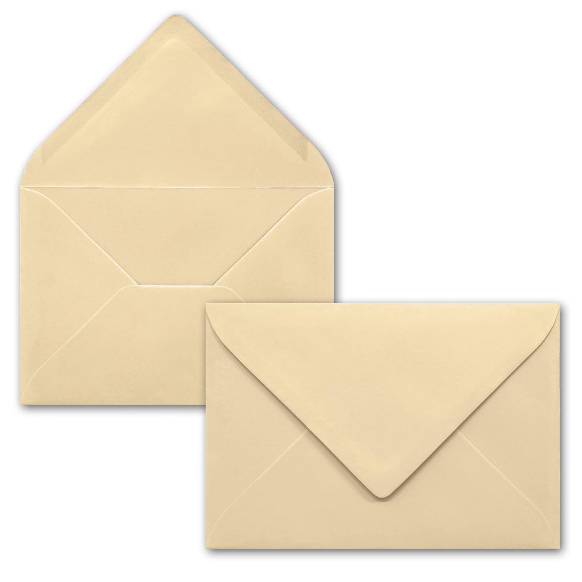 FarbenFroh Envelope with Pointed Flap, DIN C7, Wet Seal, Small Blank Envelopes, Mini Envelopes, Ideal for Christening, Birth, Christmas and Gift Cards 50 Pieces 54 - Caramel Brown — image 1